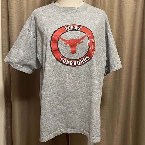 NCAA Other - NCAA Texas Longhorns Short Sleeve Gray Shirt Mens XL
